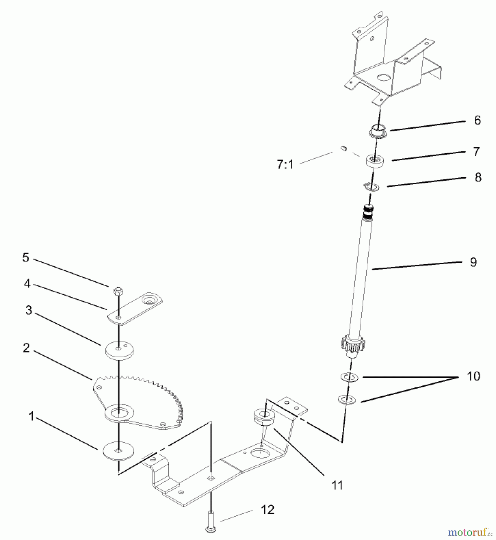 Toro Neu Mowers, Lawn & Garden Tractor Seite 1 72201 (417XT) - Toro 417XT Garden Tractor, 2003 (230000001-230999999) LOWER STEERING WHEEL AND TILT ASSEMBLY