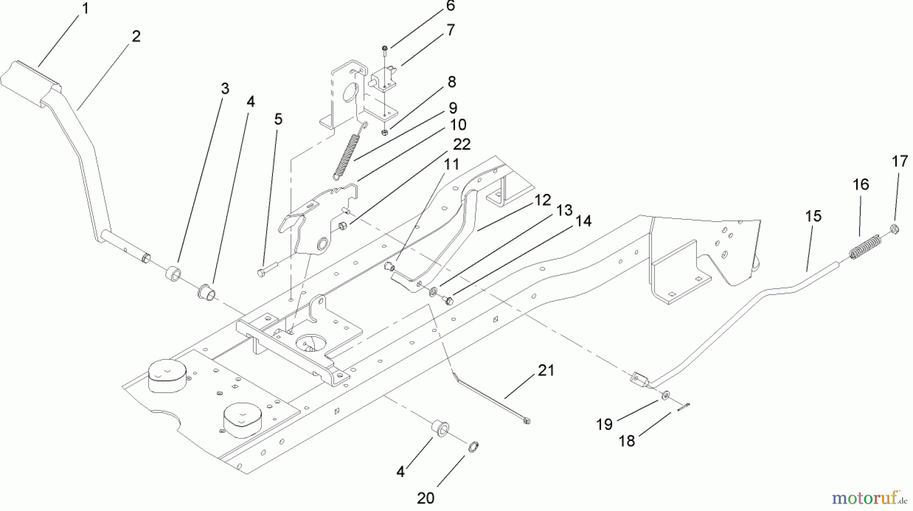 Toro Neu Mowers, Lawn & Garden Tractor Seite 1 72201 (417XT) - Toro 417XT Garden Tractor, 2004 (240000001-240999999) BRAKE ASSEMBLY