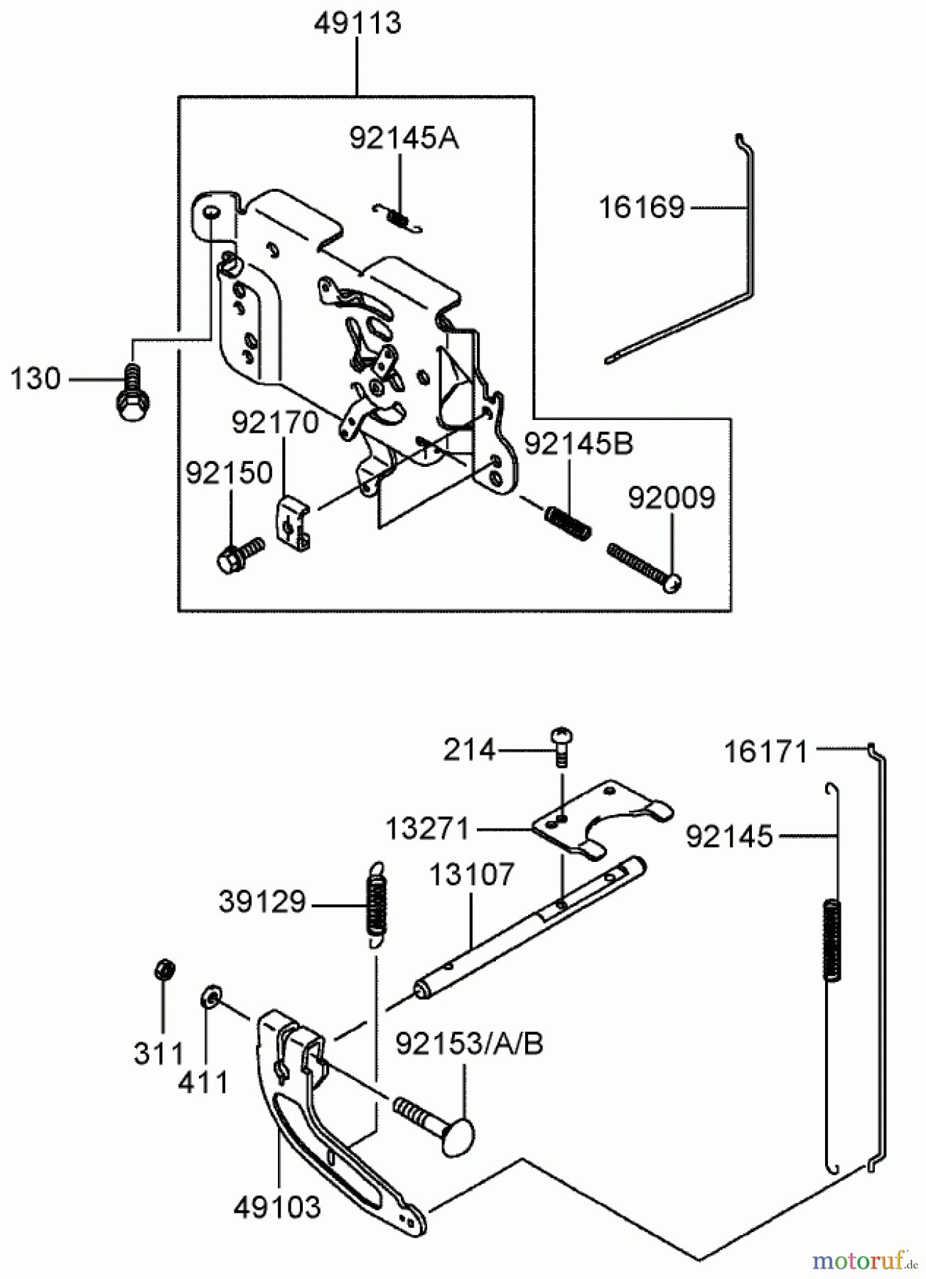 Toro Neu Mowers, Lawn & Garden Tractor Seite 1 72201 (417XT) - Toro 417XT Garden Tractor, 2004 (240000001-240999999) CONTROL EQUIPMENT ASSEMBLY KAWASAKI FH541V-BS04