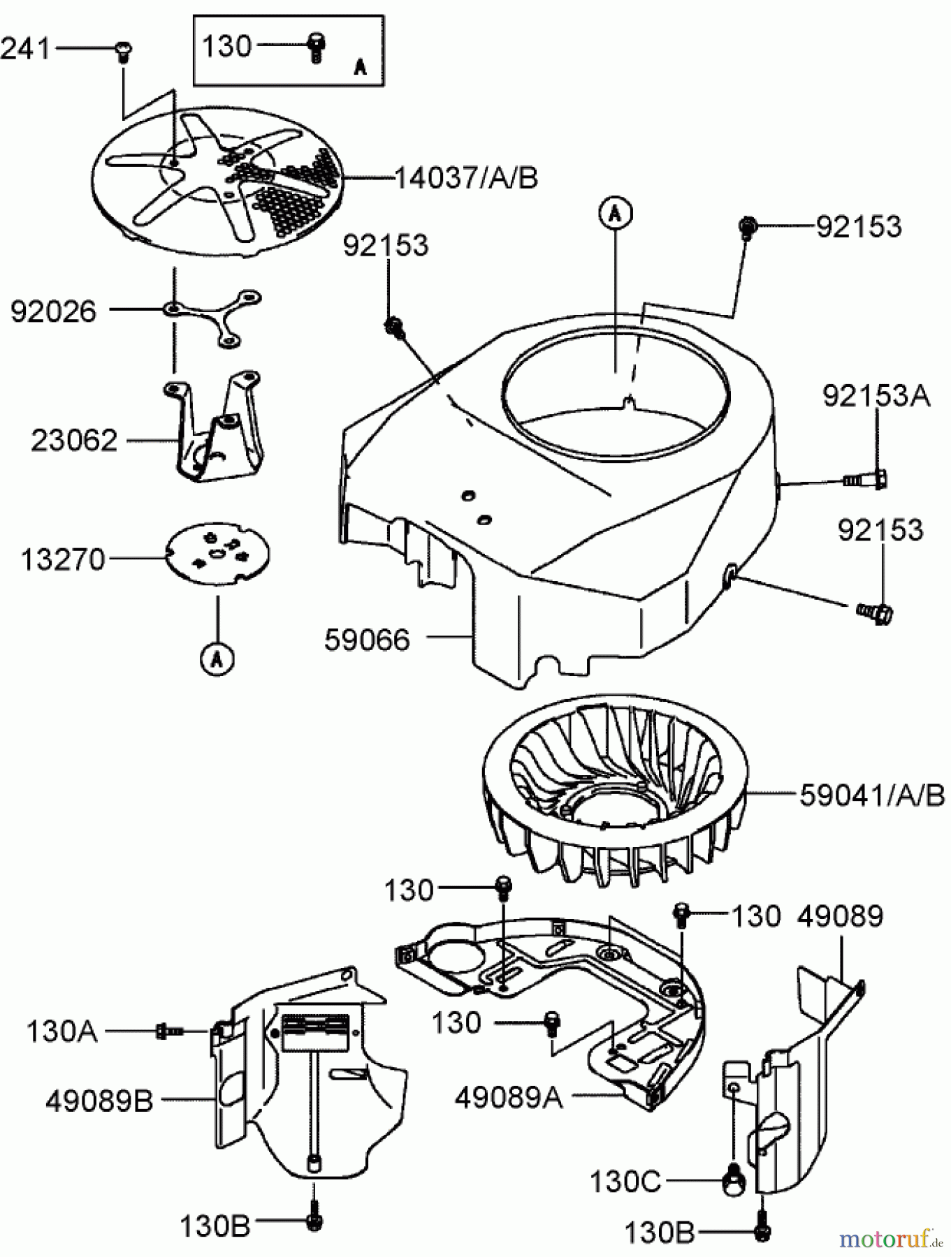 Toro Neu Mowers, Lawn & Garden Tractor Seite 1 72201 (417XT) - Toro 417XT Garden Tractor, 2004 (240000001-240999999) COOLING EQUIPMENT ASSEMBLY KAWASAKI FH541V-BS04