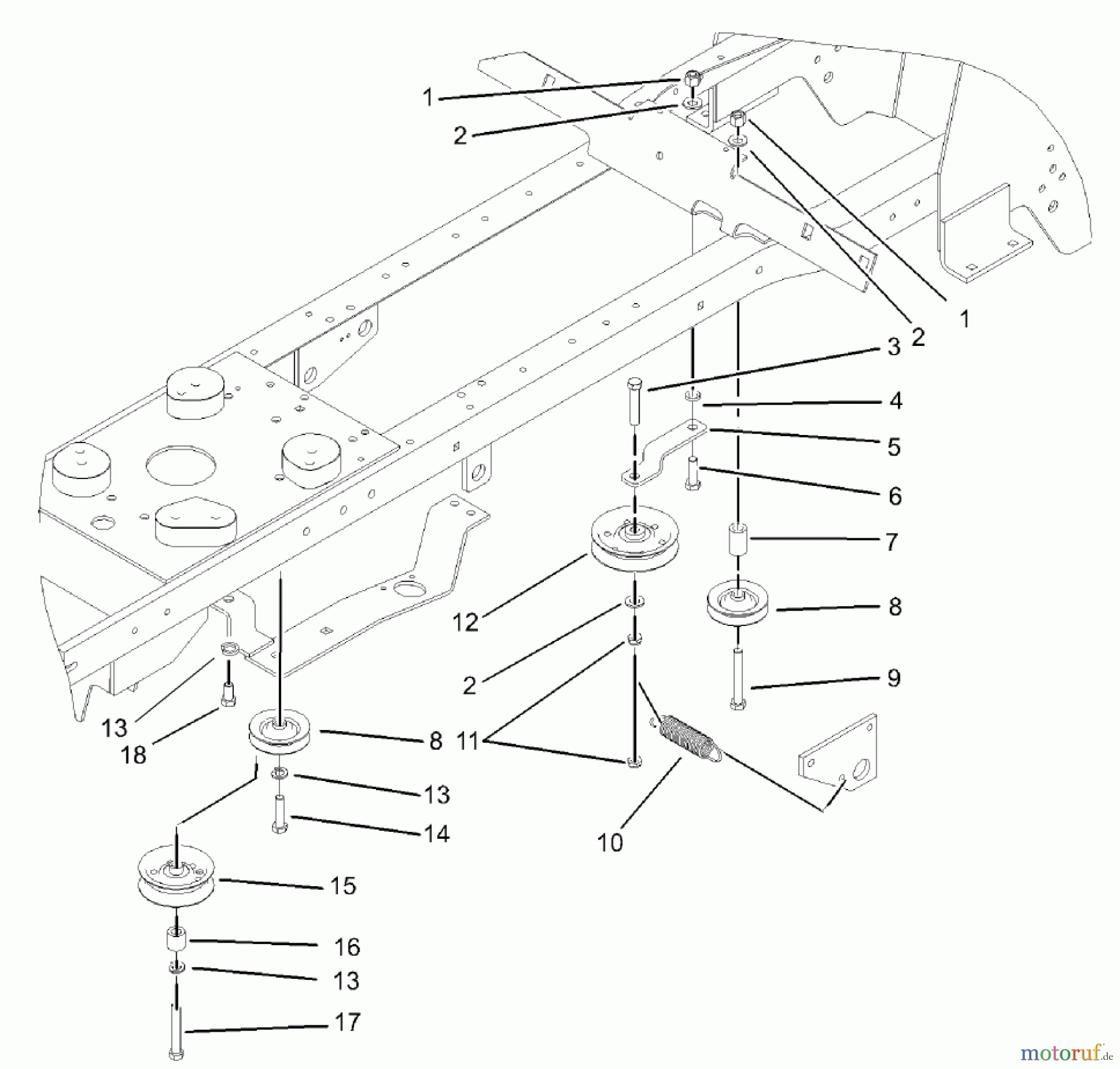 Toro Neu Mowers, Lawn & Garden Tractor Seite 1 72201 (417XT) - Toro 417XT Garden Tractor, 2004 (240000001-240999999) HYDRO DRIVE ASSEMBLY