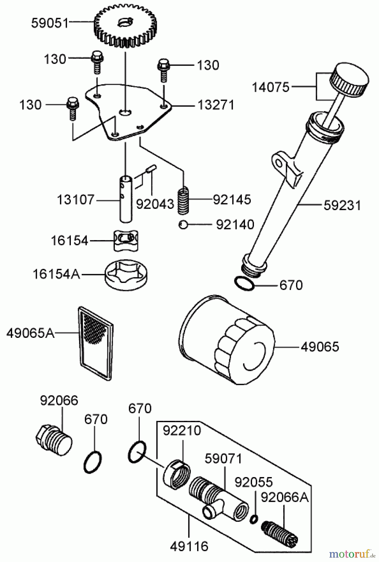 Toro Neu Mowers, Lawn & Garden Tractor Seite 1 72201 (417XT) - Toro 417XT Garden Tractor, 2004 (240000001-240999999) LUBRICATION EQUIPMENT ASSEMBLY KAWAKAKI FH541V-BS04