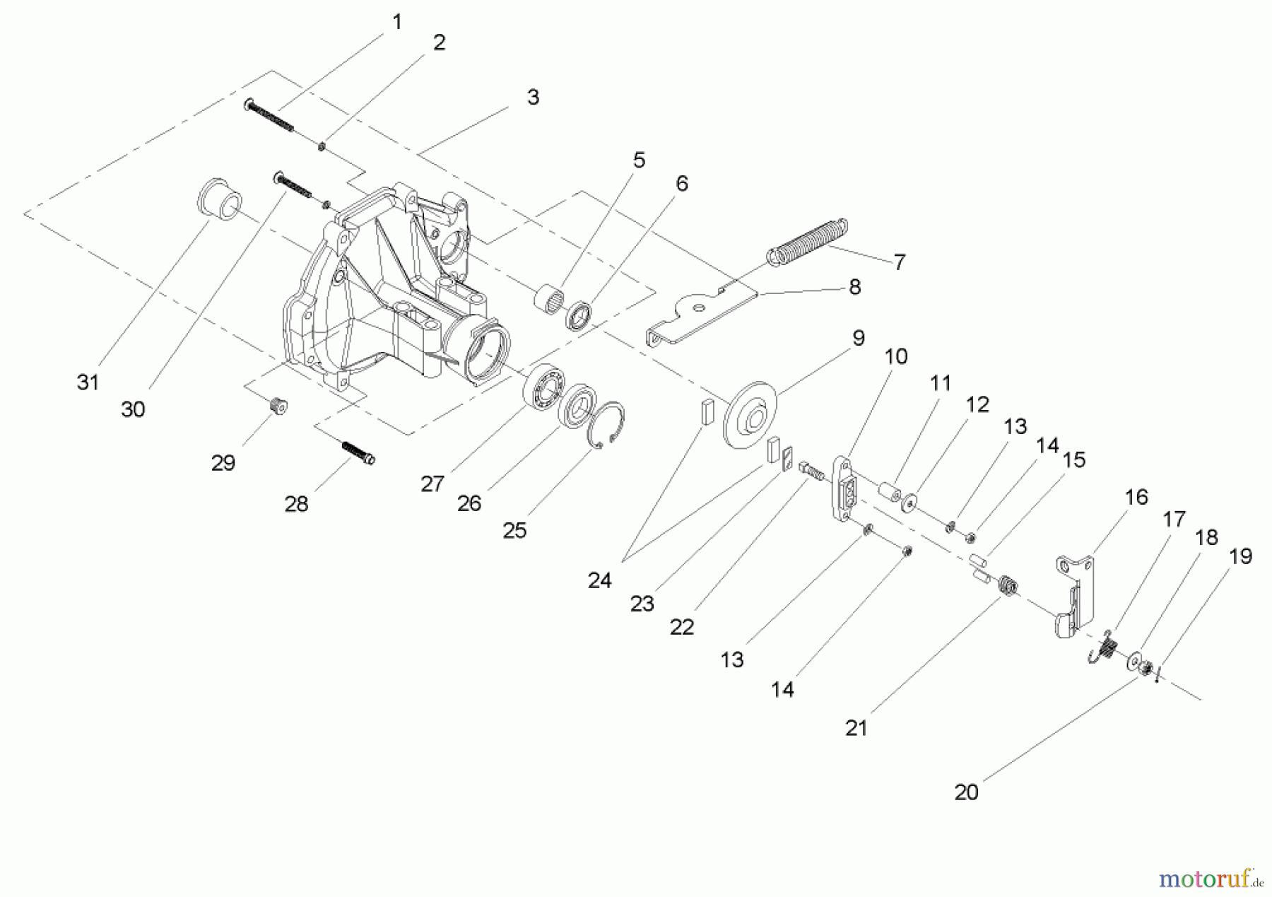 Toro Neu Mowers, Lawn & Garden Tractor Seite 1 72201 (420) - Toro 420 Garden Tractor, 2005 (250000001-250999999) BRAKE ASSEMBLY TRANSAXLE ASSEMBLY NO. 104-4310
