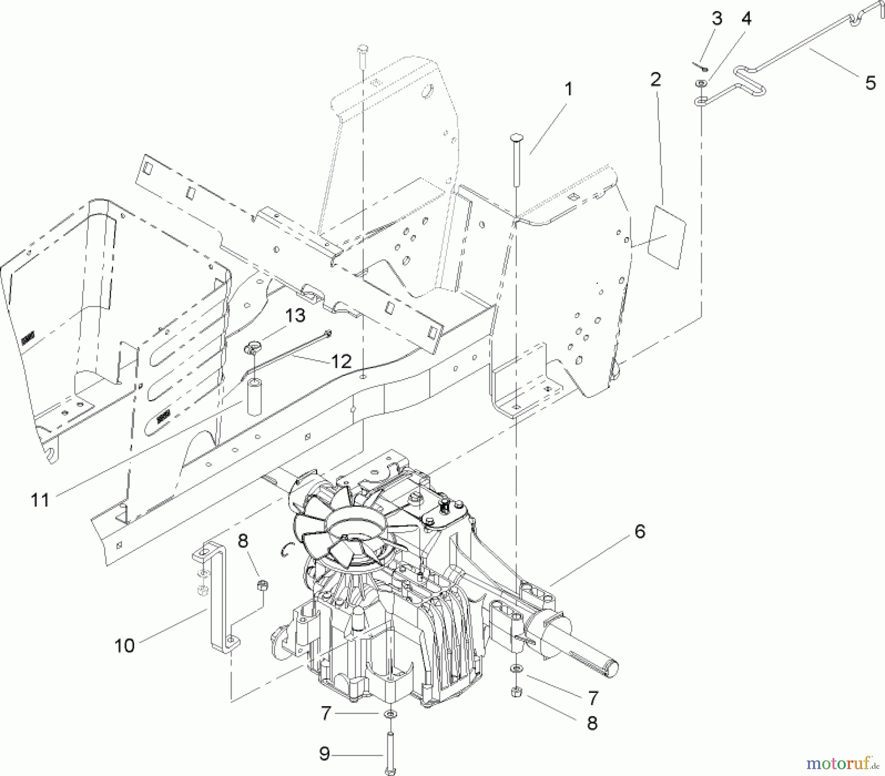 Toro Neu Mowers, Lawn & Garden Tractor Seite 1 72201 (420) - Toro 420 Garden Tractor, 2005 (250000001-250999999) HYDRO TRANSAXLE ASSEMBLY