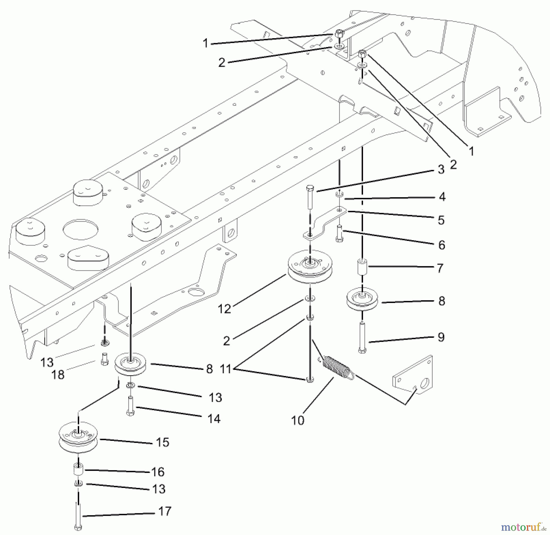  Toro Neu Mowers, Lawn & Garden Tractor Seite 1 72202 (419XT) - Toro 419XT Garden Tractor, 2003 (230000001-230999999) HYDRO DRIVE ASSEMBLY