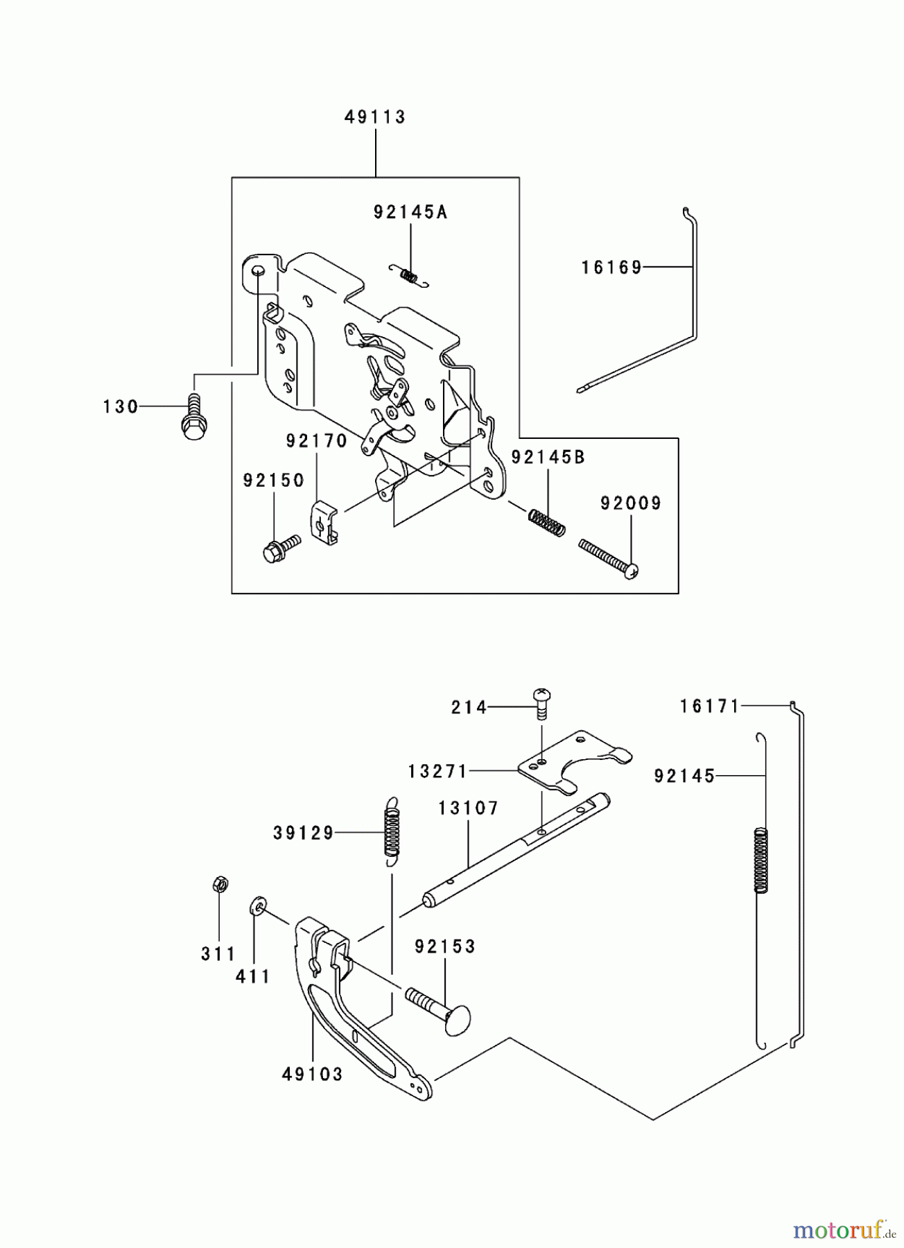 Toro Neu Mowers, Lawn & Garden Tractor Seite 1 72202 (430) - Toro 430 Garden Tractor, 2005 (250000001-250999999) CONTROL EQUIPMENT ASSEMBLY KAWASAKI FH580V-DS06