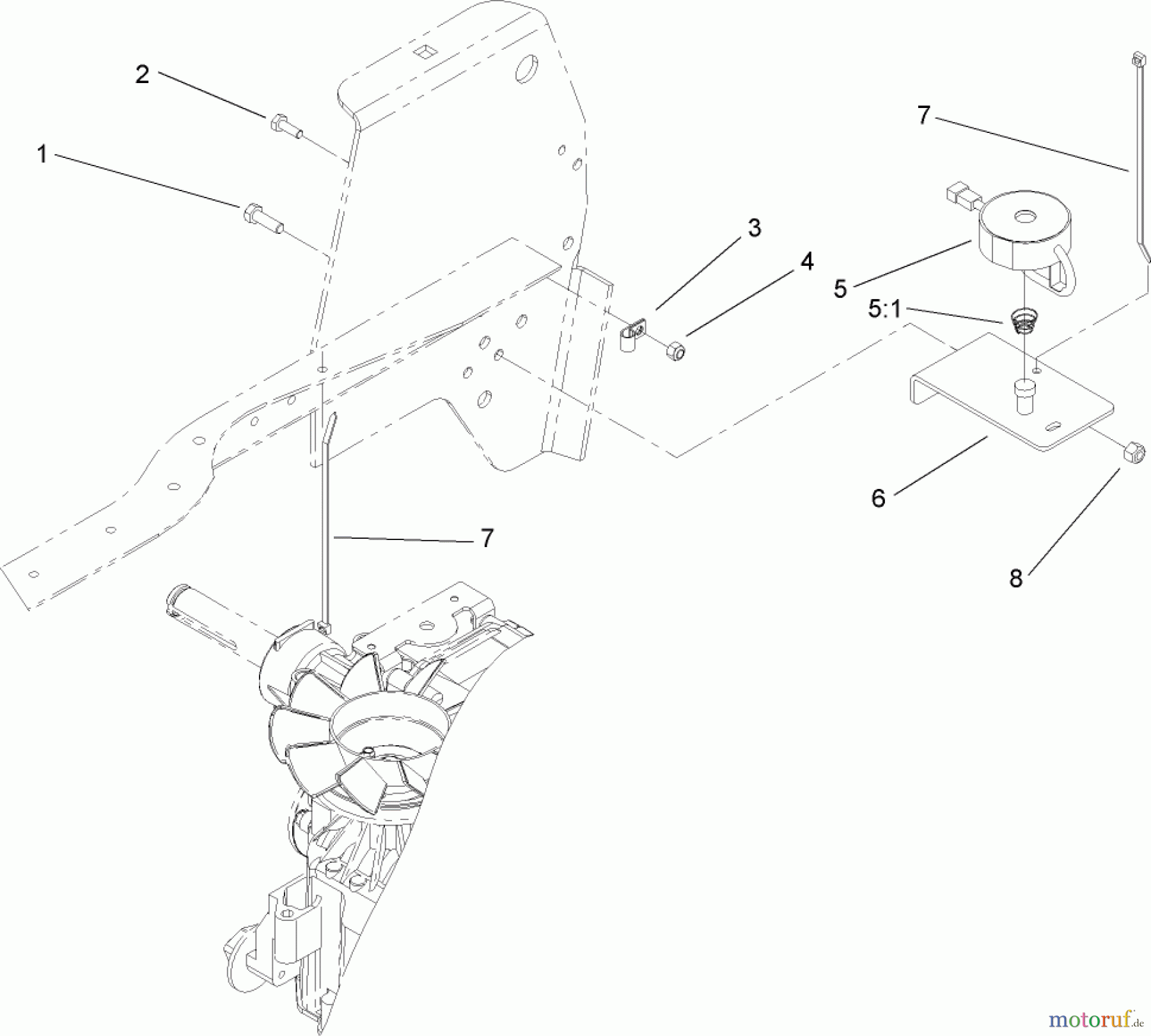 Toro Neu Mowers, Lawn & Garden Tractor Seite 1 72202 (430) - Toro 430 Garden Tractor, 2005 (250000001-250999999) CRUISE CONTROL ASSEMBLY