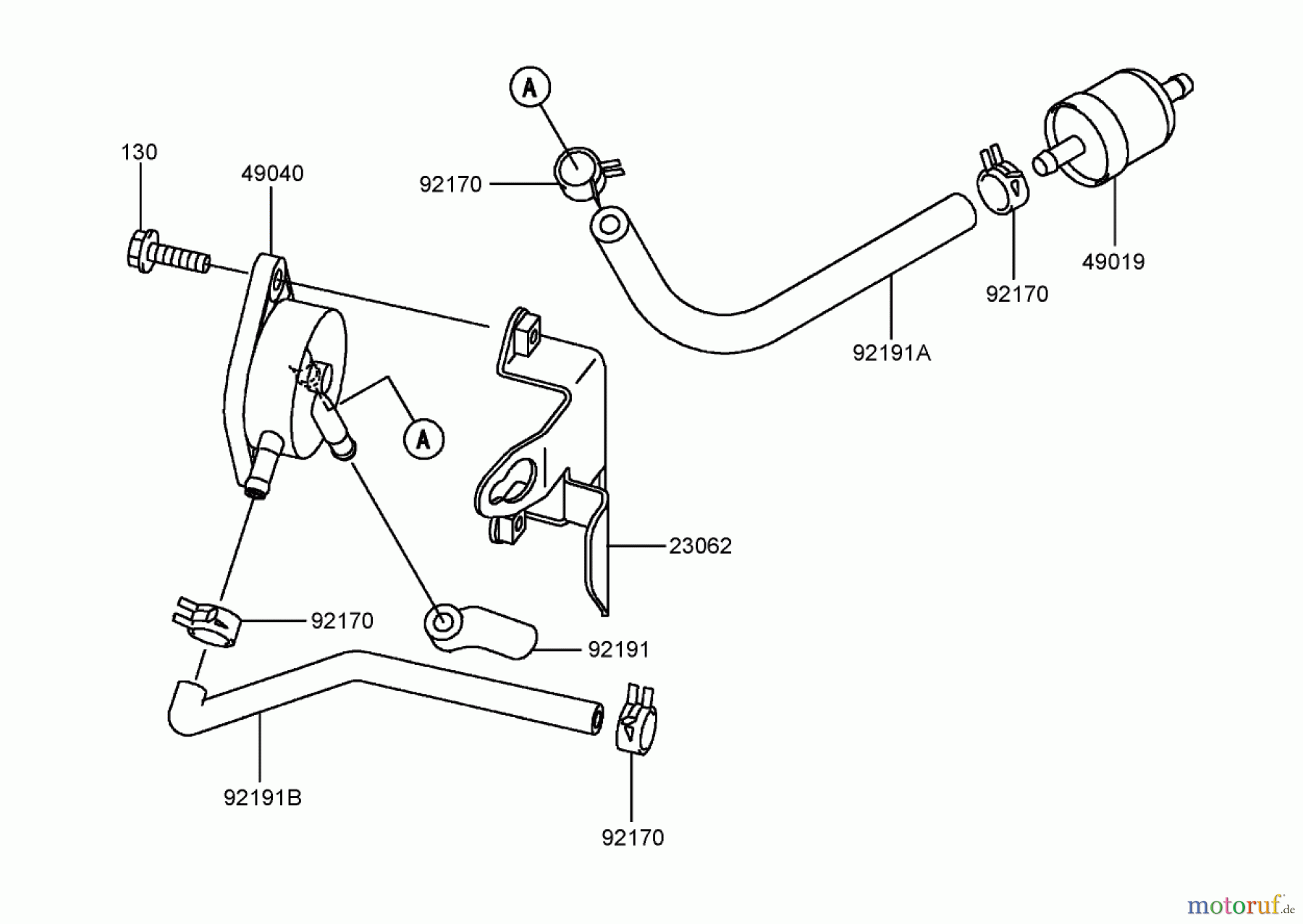Toro Neu Mowers, Lawn & Garden Tractor Seite 1 72202 (430) - Toro 430 Garden Tractor, 2005 (250000001-250999999) FUEL TANK AND VALVE ASSEMBLY KAWASAKI FH580V-DS06