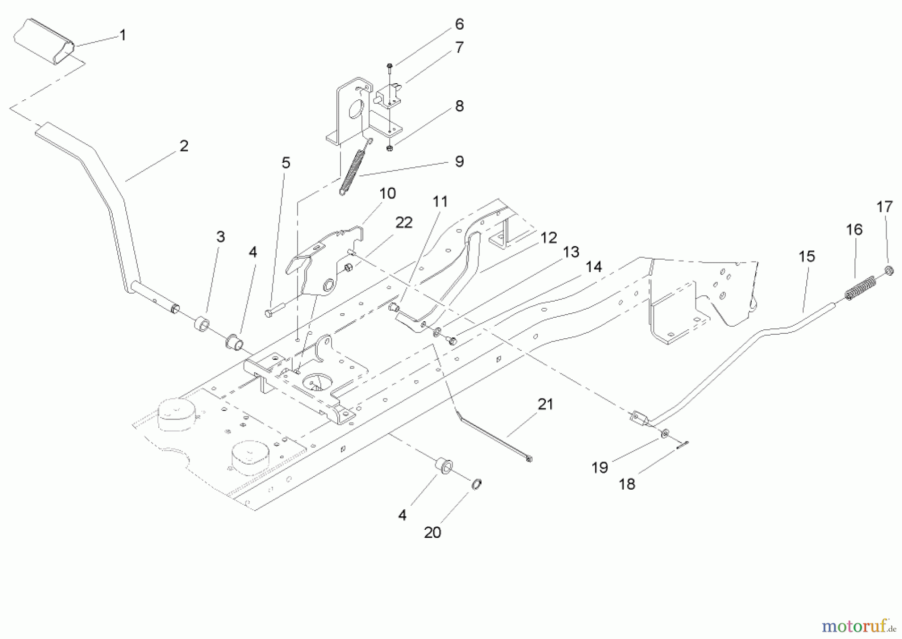 Toro Neu Mowers, Lawn & Garden Tractor Seite 1 72212 (419XT) - Toro 419XT Garden Tractor, 2004 (240000001-240999999) BRAKE ASSEMBLY