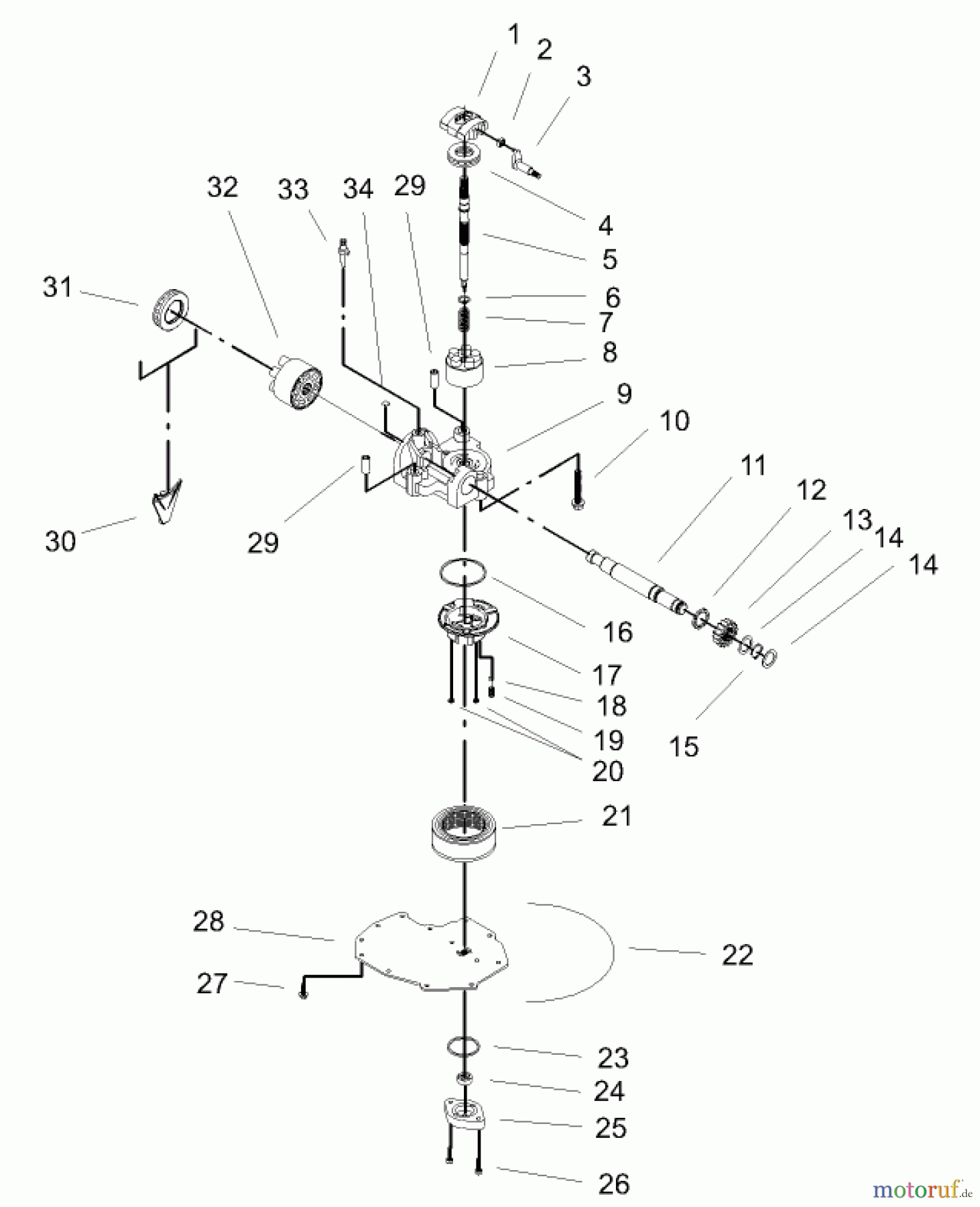 Toro Neu Mowers, Lawn & Garden Tractor Seite 1 72212 (419XT) - Toro 419XT Garden Tractor, 2004 (240000001-240999999) CYLINDER BLOCK ASSEMBLY TRANSAXLE ASSEMBLY NO. 104-4310