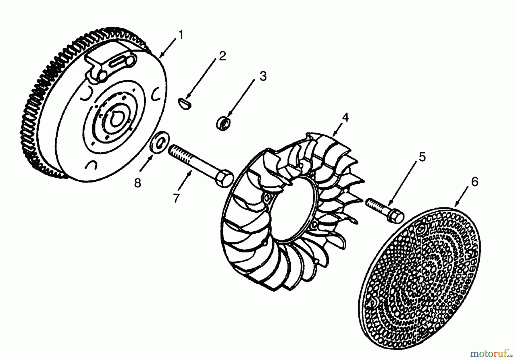 Toro Neu Mowers, Lawn & Garden Tractor Seite 1 73320 (310-8) - Toro 310-8 Garden Tractor, 1993 (3900001-3999999) FLYWHEEL