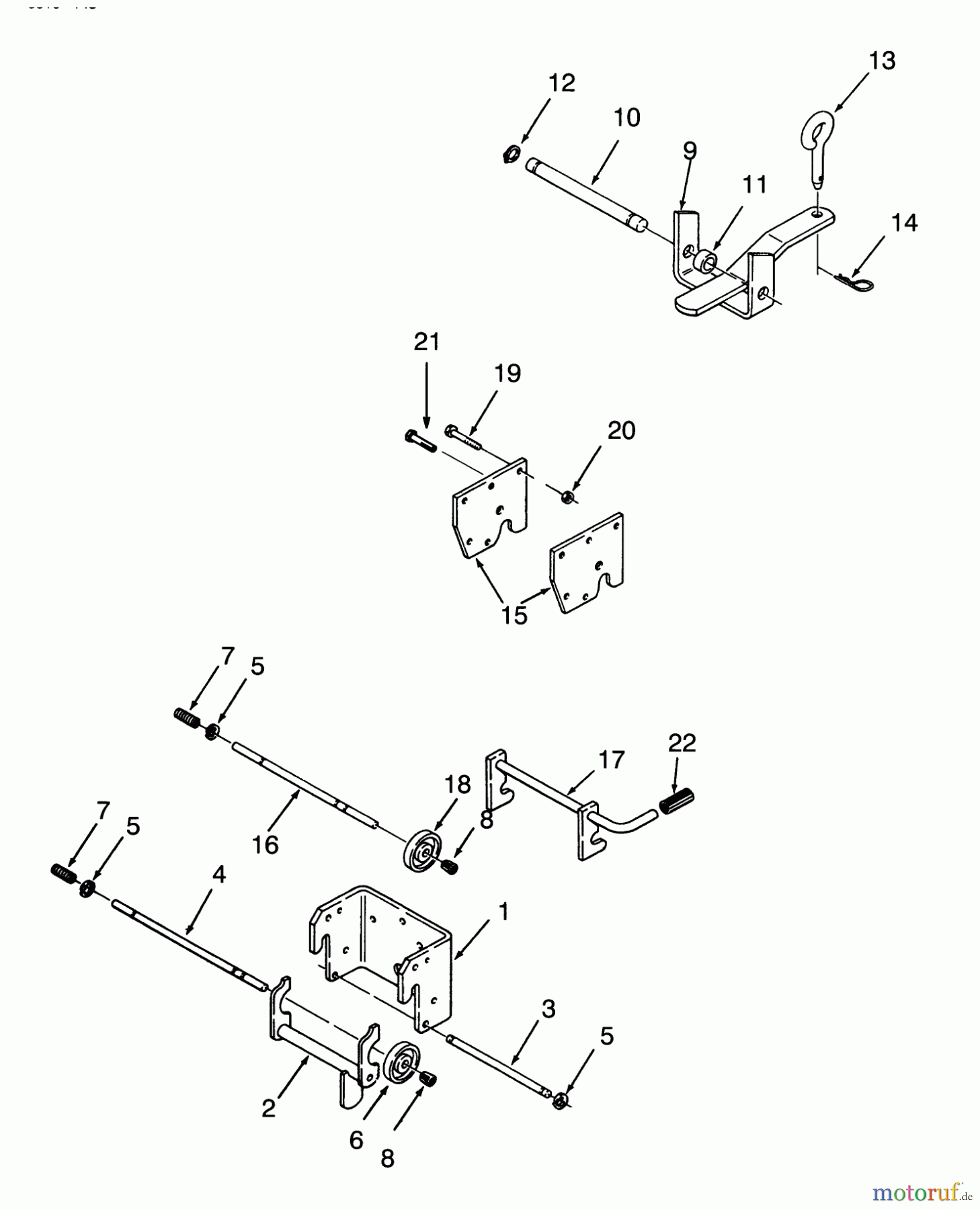 Toro Neu Mowers, Lawn & Garden Tractor Seite 1 73320 (310-8) - Toro 310-8 Garden Tractor, 1993 (3900001-3999999) HITCHES