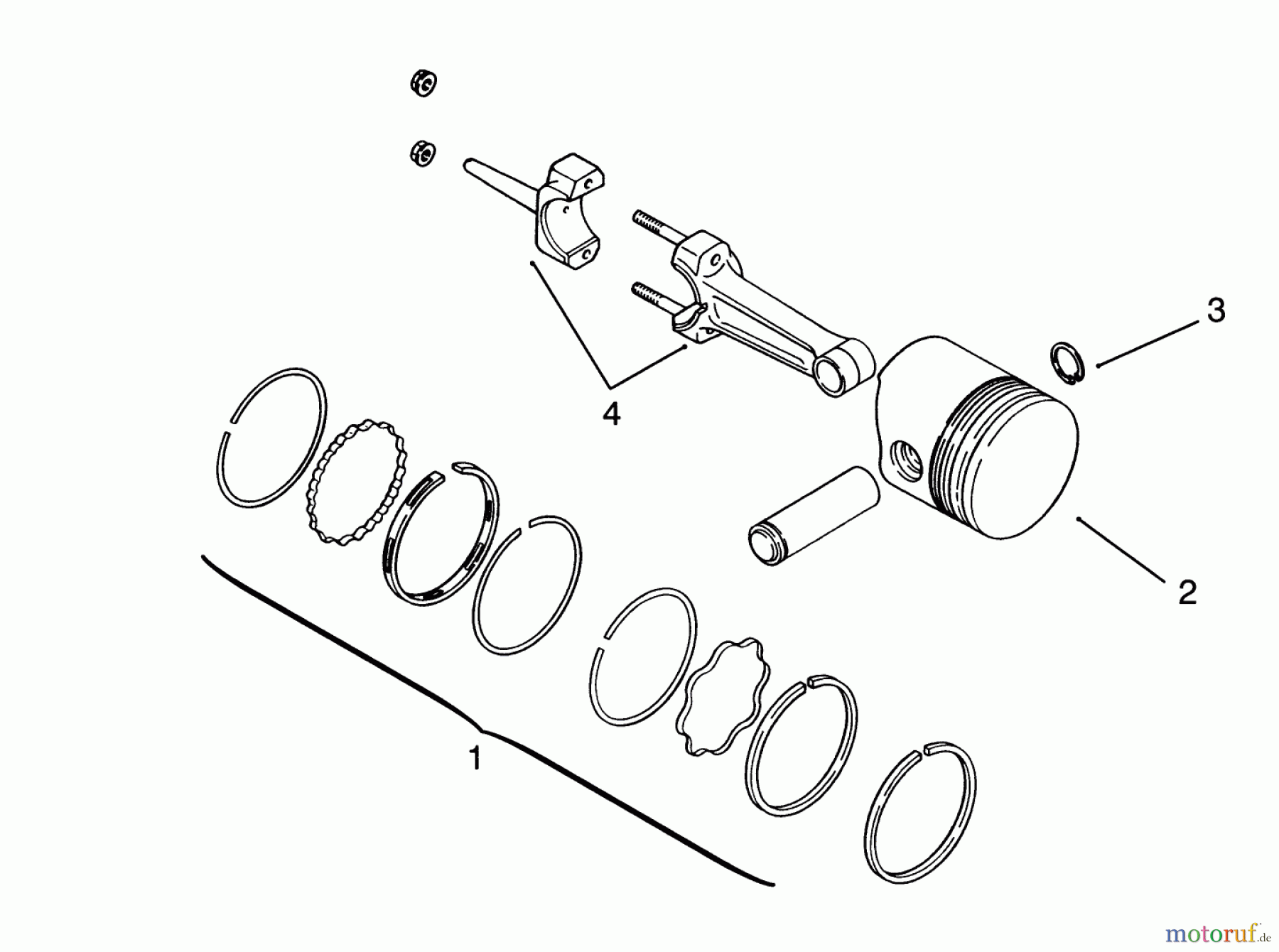 Toro Neu Mowers, Lawn & Garden Tractor Seite 1 73320 (310-8) - Toro 310-8 Garden Tractor, 1993 (3900001-3999999) PISTON AND RINGS