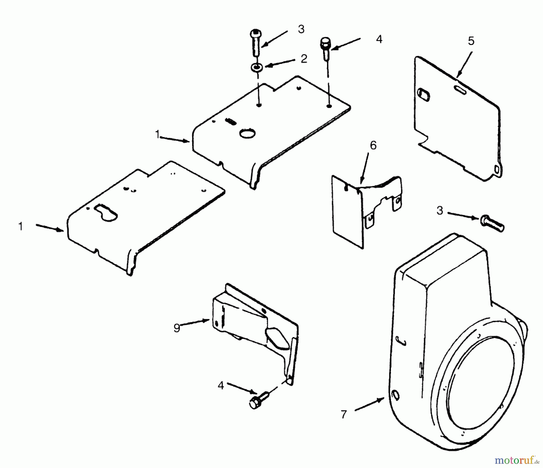Toro Neu Mowers, Lawn & Garden Tractor Seite 1 73362 (312-8) - Toro 312-8 Garden Tractor, 1994 (4900001-4999999) BAFFLES AND SHROUDS