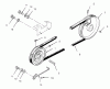 Toro 73362 (312-8) - 312-8 Garden Tractor, 1994 (4900001-4999999) Ersatzteile DRIVE BELT AND PULLEYS