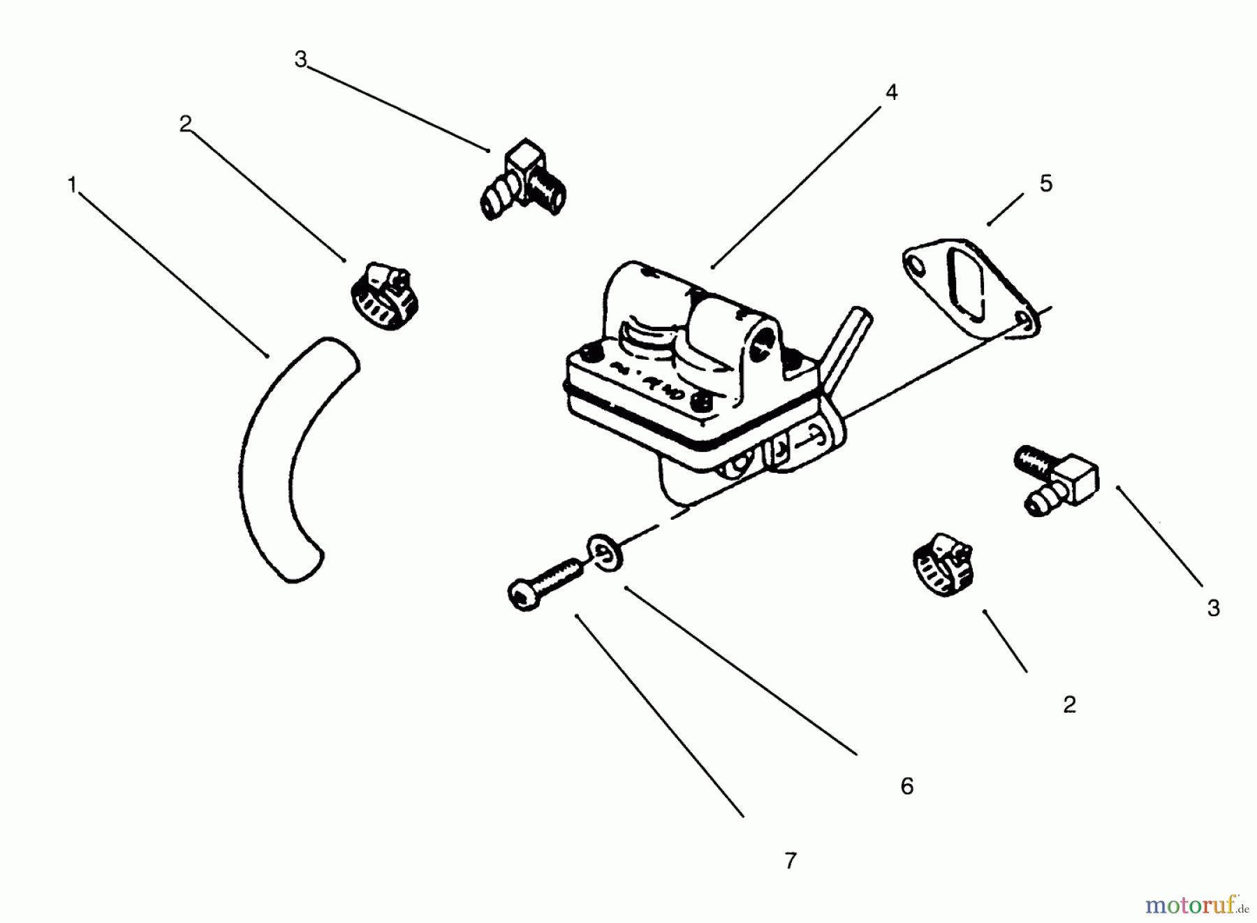 Toro Neu Mowers, Lawn & Garden Tractor Seite 1 73362 (312-8) - Toro 312-8 Garden Tractor, 1994 (4900001-4999999) FUEL PUMP