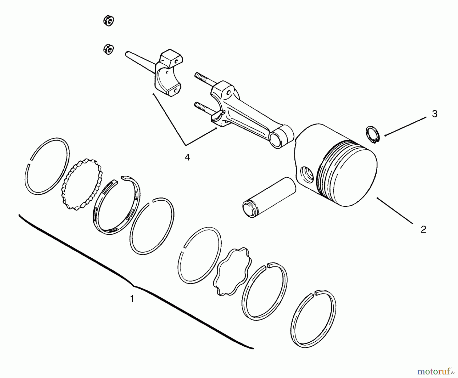 Toro Neu Mowers, Lawn & Garden Tractor Seite 1 73362 (312-8) - Toro 312-8 Garden Tractor, 1994 (4900001-4999999) PISTON AND RINGS