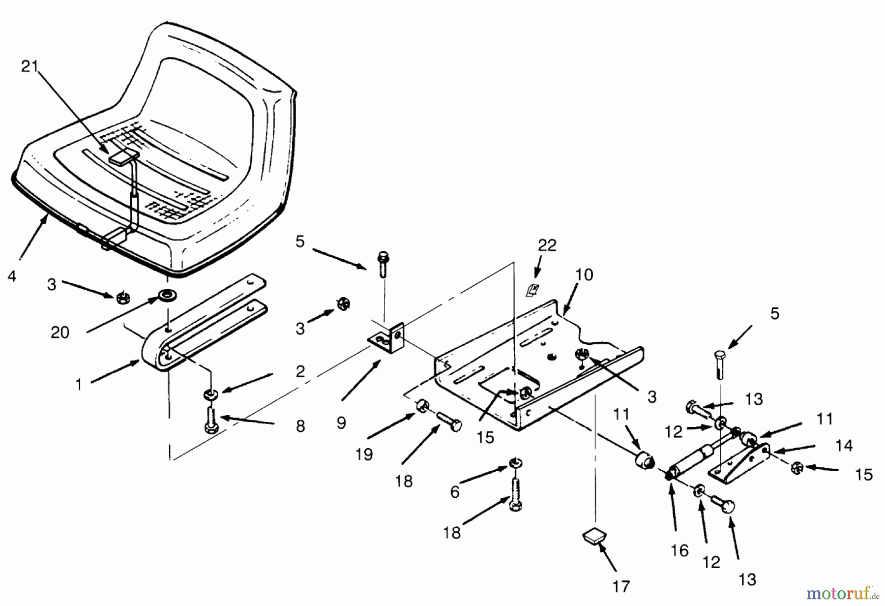 Toro Neu Mowers, Lawn & Garden Tractor Seite 1 73362 (312-8) - Toro 312-8 Garden Tractor, 1994 (4900001-4999999) SEAT
