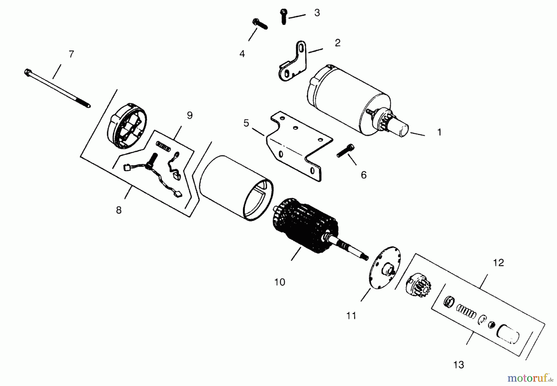 Toro Neu Mowers, Lawn & Garden Tractor Seite 1 73362 (312-8) - Toro 312-8 Garden Tractor, 1994 (4900001-4999999) STARTER