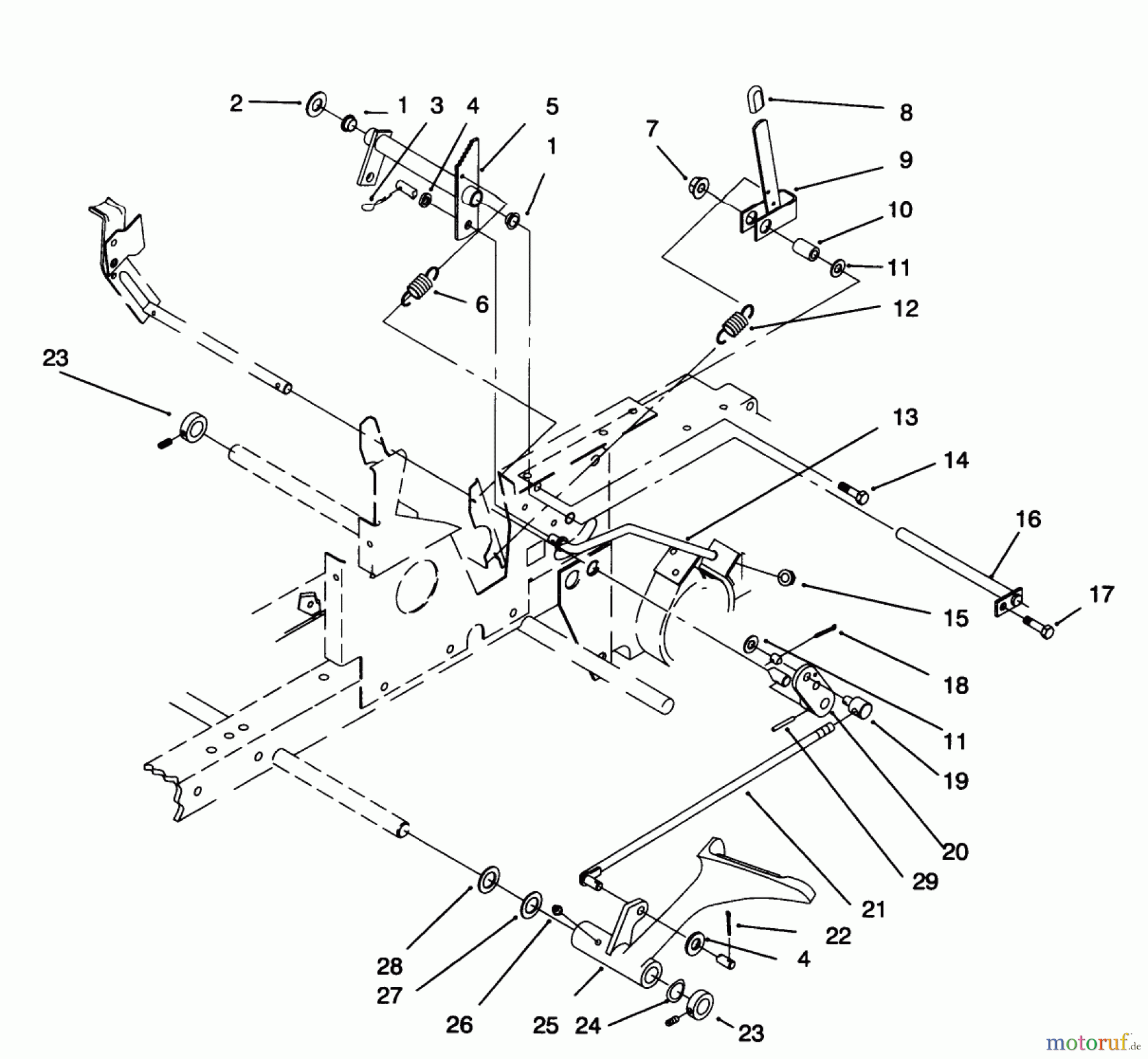 Toro Neu Mowers, Lawn & Garden Tractor Seite 1 73363 (312-8) - Toro 312-8 Garden Tractor, 1996 (6900001-6999999) CLUTCH