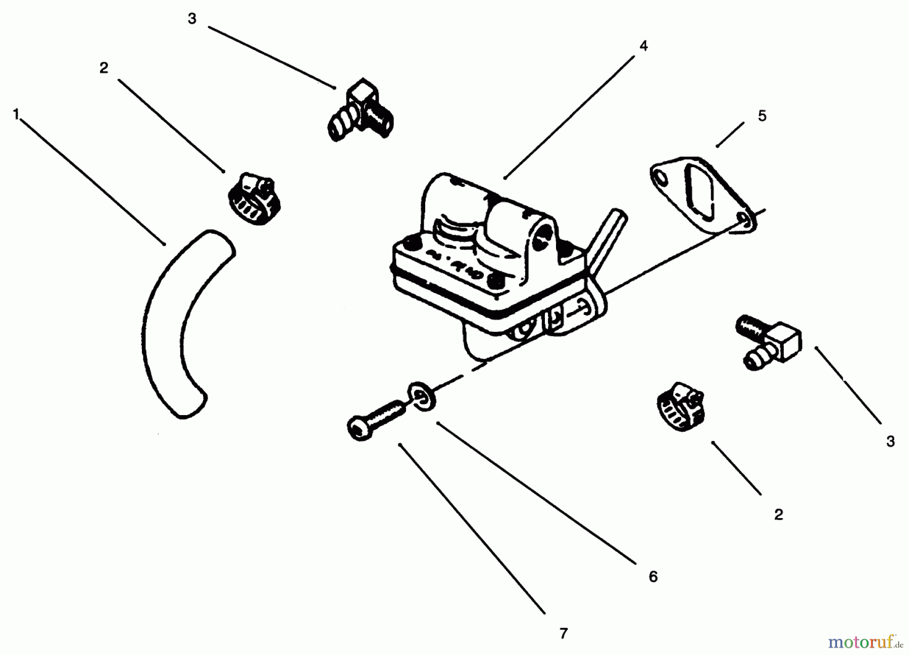 Toro Neu Mowers, Lawn & Garden Tractor Seite 1 73363 (312-8) - Toro 312-8 Garden Tractor, 1996 (6900001-6999999) FUEL PUMP