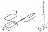 Toro 73363 (312-8) - 312-8 Garden Tractor, 1996 (6900001-6999999) Ersatzteile OIL PAN AND DIPSTICK