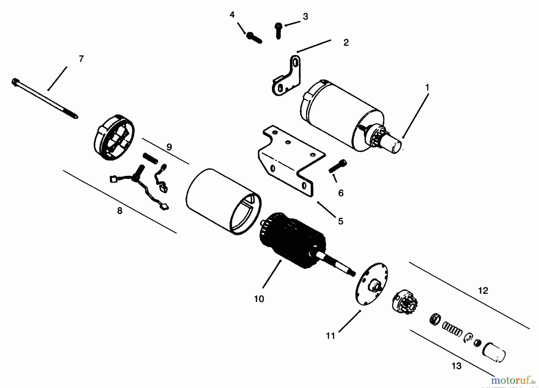 Toro Neu Mowers, Lawn & Garden Tractor Seite 1 73363 (312-8) - Toro 312-8 Garden Tractor, 1996 (6900001-6999999) STARTER