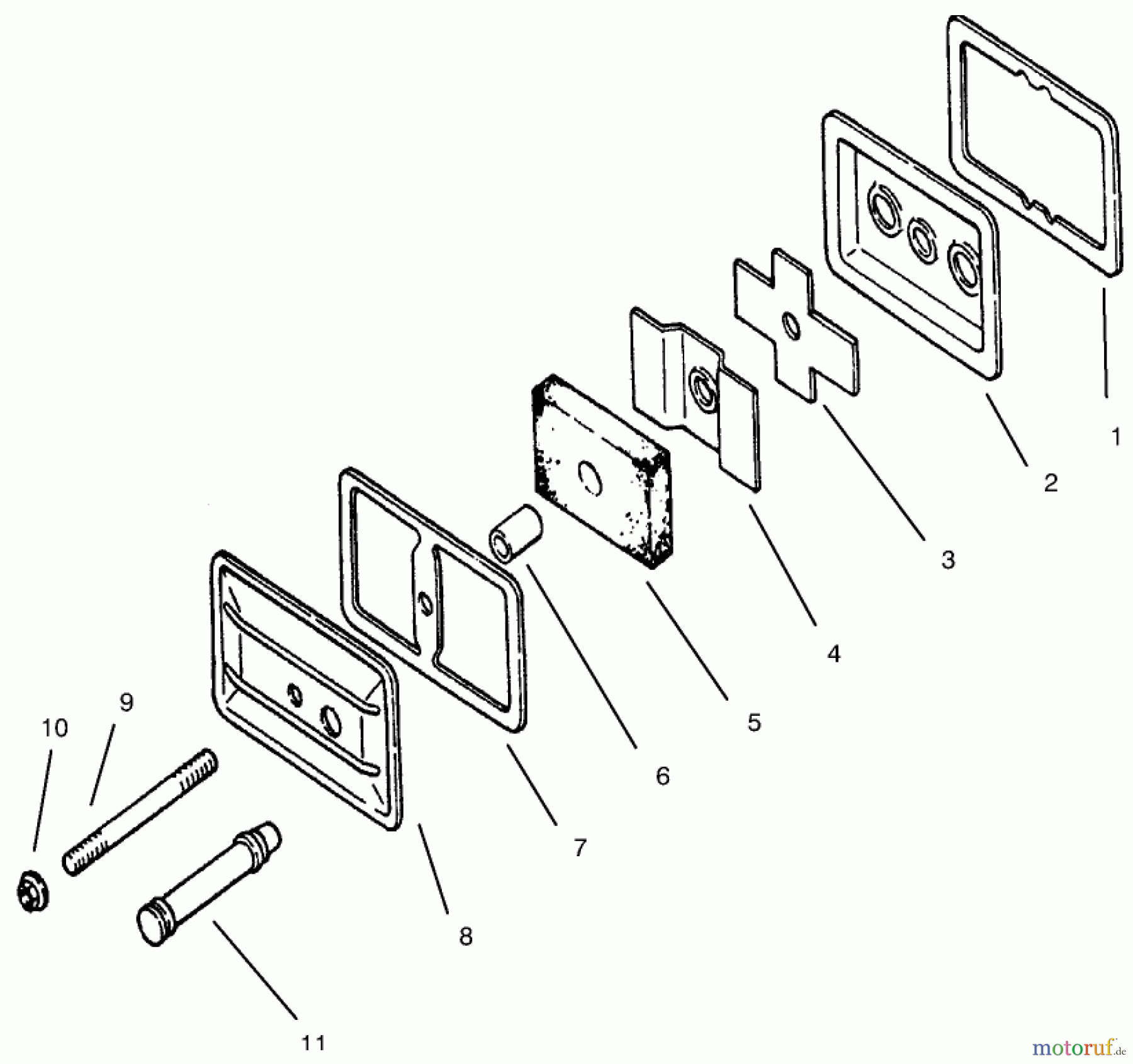Toro Neu Mowers, Lawn & Garden Tractor Seite 1 73363 (312-8) - Toro 312-8 Garden Tractor, 1997 (7900001-7999999) BREATHER AND VENT