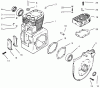 Toro 73363 (312-8) - 312-8 Garden Tractor, 1997 (7900001-7999999) Ersatzteile CRANKCASE AND CYLINDER HEAD
