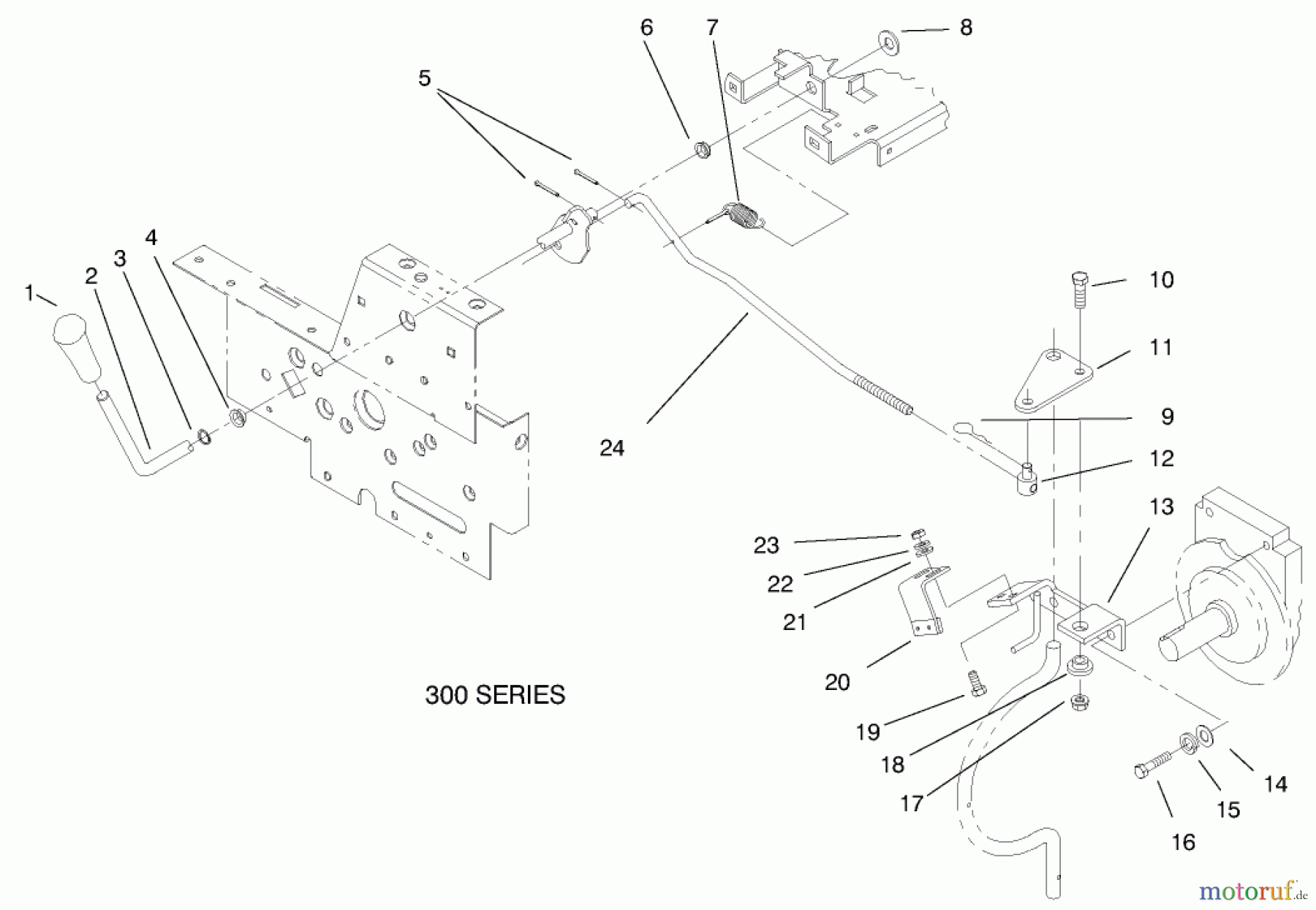  Toro Neu Mowers, Lawn & Garden Tractor Seite 1 73363 (312-8) - Toro 312-8 Garden Tractor, 1997 (7900001-7999999) PTO CLUTCH SYSTEM