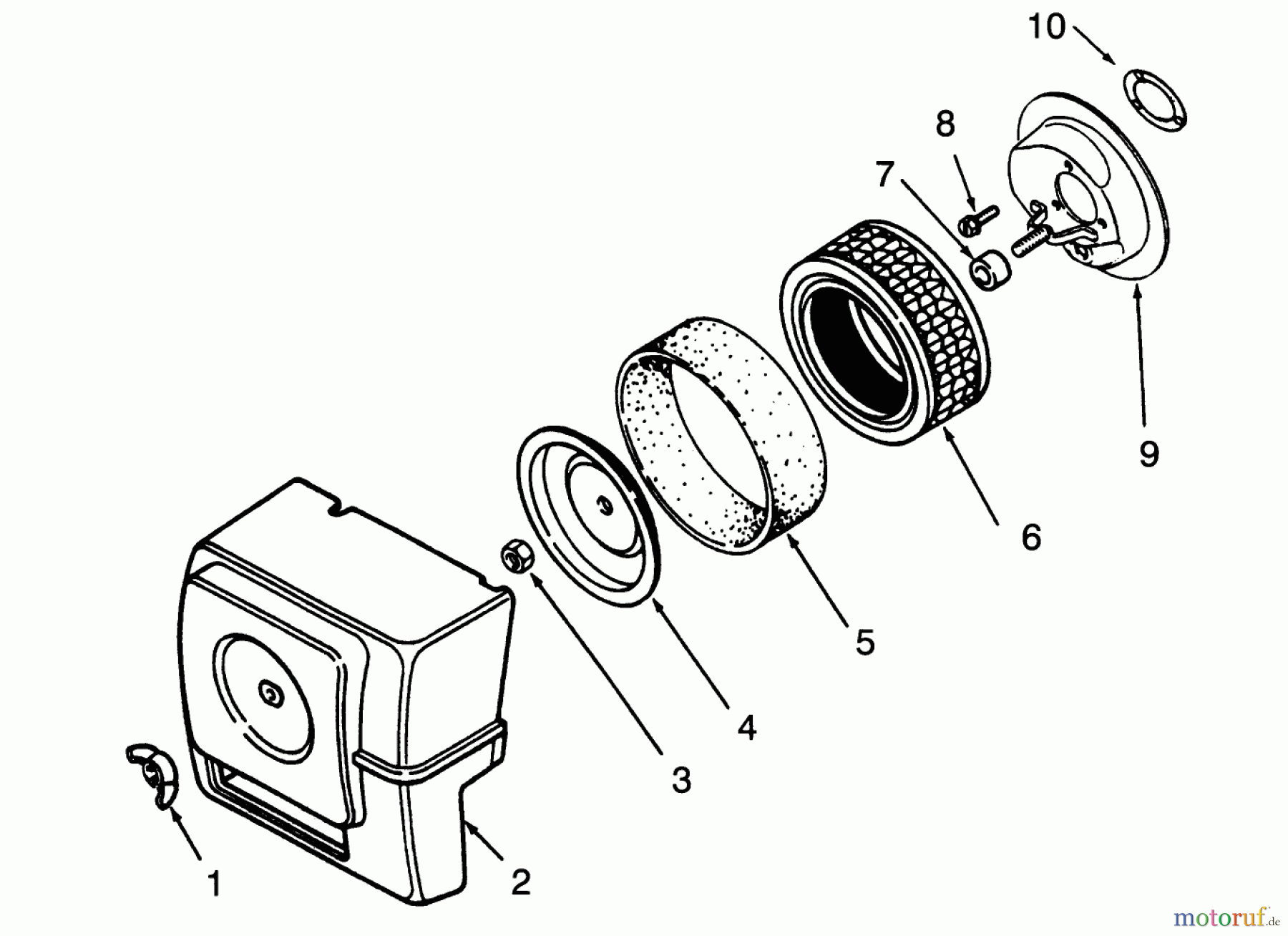 Toro Neu Mowers, Lawn & Garden Tractor Seite 1 73380 (312-8) - Toro 312-8 Garden Tractor, 1993 (3900001-3999999) AIR INTAKE
