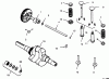 Toro 73380 (312-8) - 312-8 Garden Tractor, 1994 (4900001-4999999) Ersatzteile CAMSHAFT, CRANKSHAFT AND VALVES
