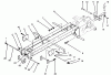 Toro 73380 (312-8) - 312-8 Garden Tractor, 1994 (4900001-4999999) Ersatzteile FRAME & HITCHES