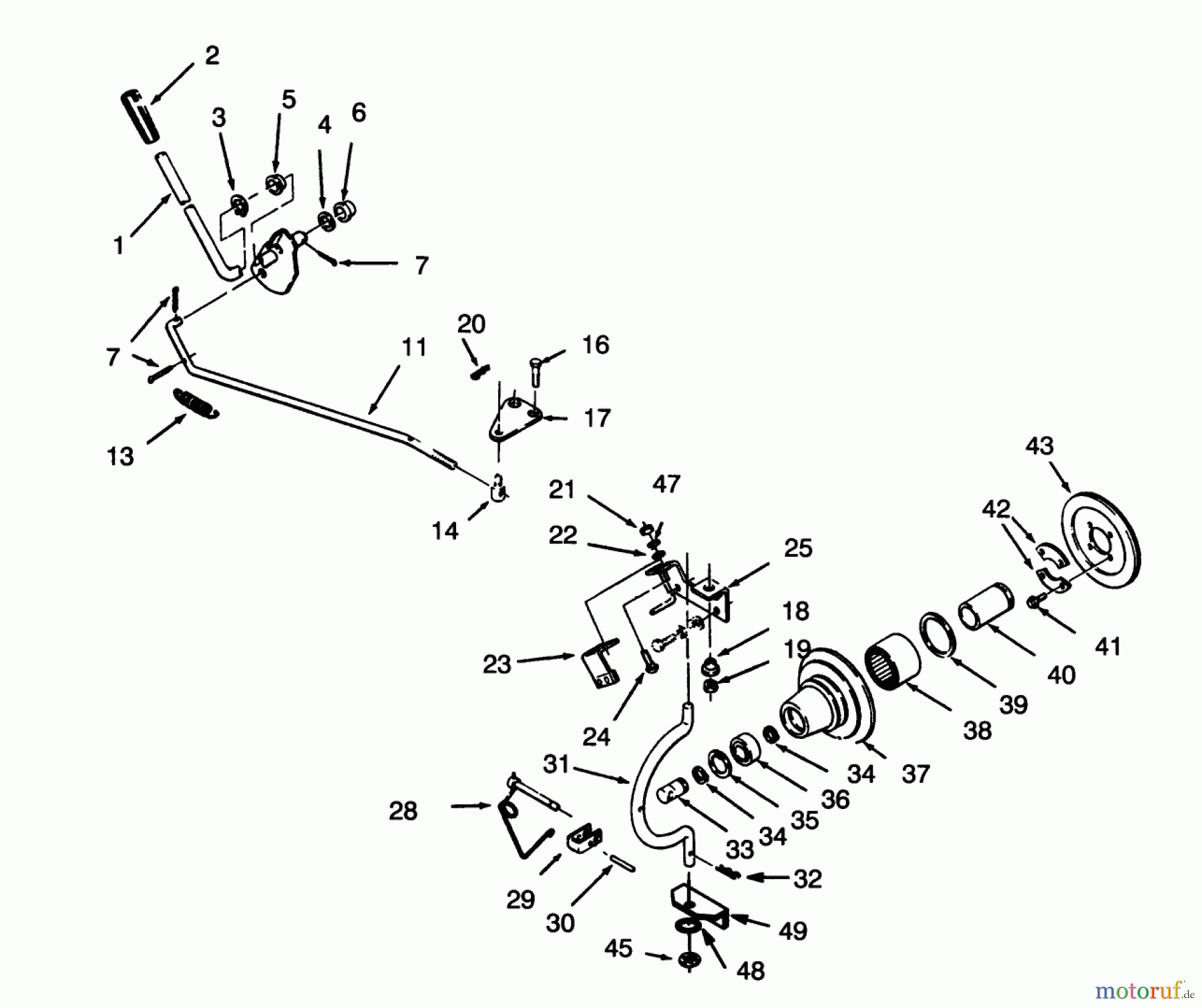 Toro Neu Mowers, Lawn & Garden Tractor Seite 1 73380 (312-8) - Toro 312-8 Garden Tractor, 1994 (4900001-4999999) PTO CLUTCH AND CONTROL