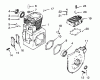 Toro 73400 (314-8) - 314-8 Garden Tractor, 1993 (3900001-3999999) Ersatzteile CRANKCASE AND CYLINDER HEAD