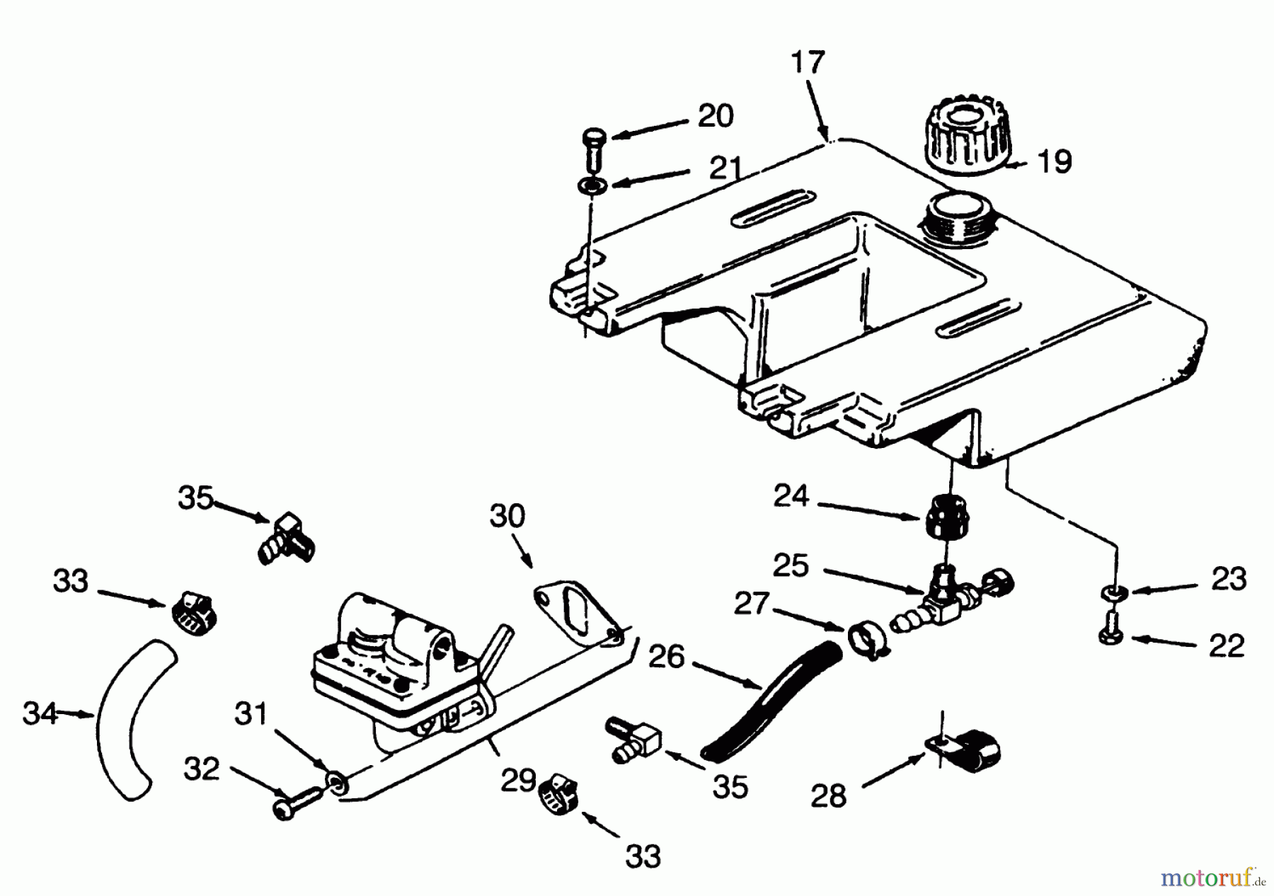  Toro Neu Mowers, Lawn & Garden Tractor Seite 1 73400 (314-8) - Toro 314-8 Garden Tractor, 1993 (3900001-3999999) FUEL SYSTEM