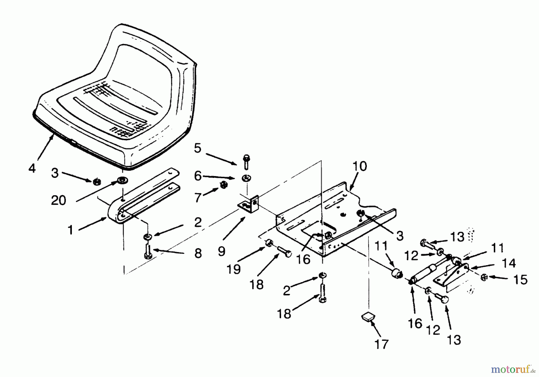  Toro Neu Mowers, Lawn & Garden Tractor Seite 1 73400 (314-8) - Toro 314-8 Garden Tractor, 1993 (3900001-3999999) SEAT
