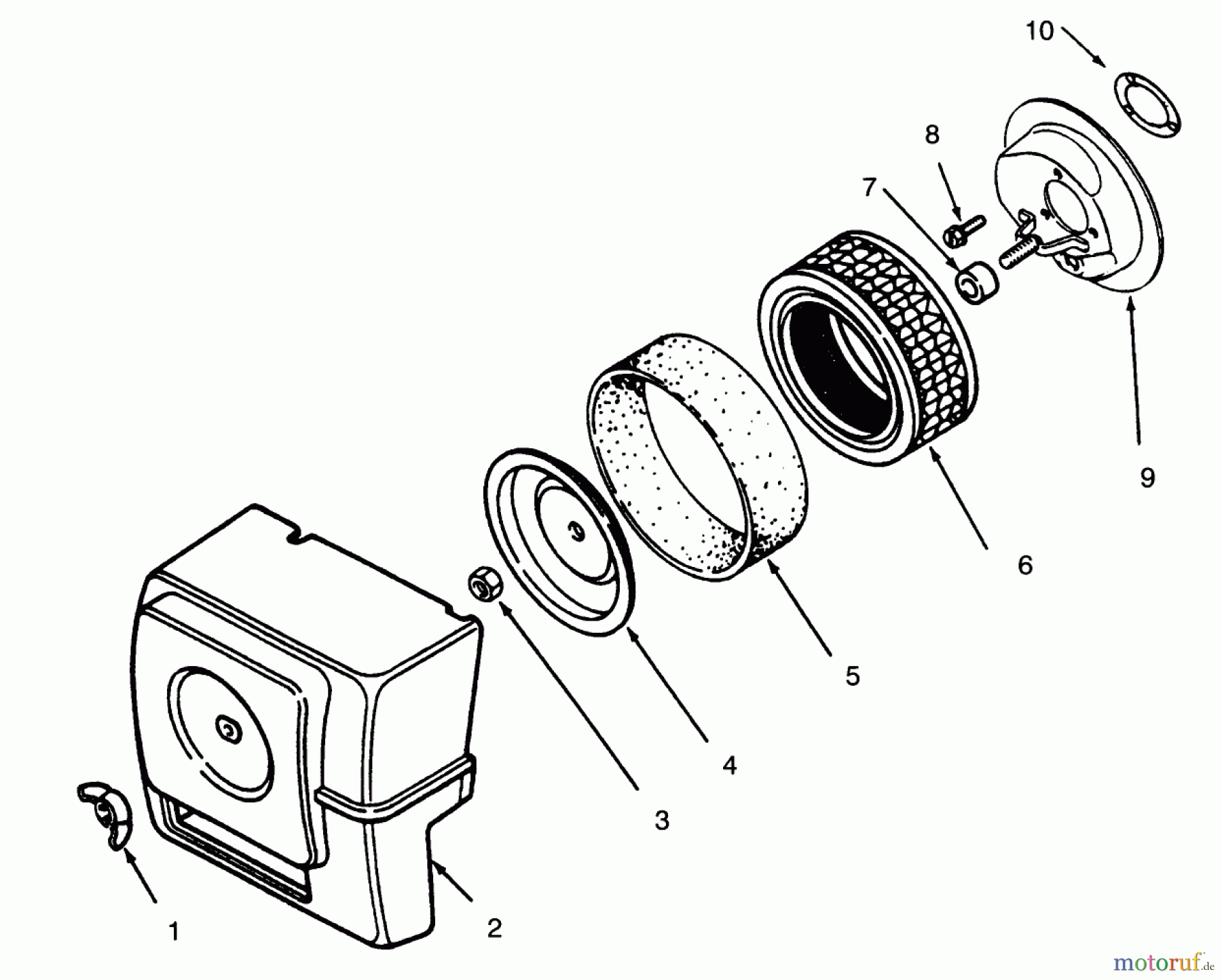  Toro Neu Mowers, Lawn & Garden Tractor Seite 1 73400 (314-8) - Toro 314-8 Garden Tractor, 1996 (SN 6900001-6999999) AIR INTAKE