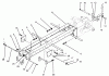 Toro 73400 (314-8) - 314-8 Garden Tractor, 1996 (SN 6900001-6999999) Ersatzteile FRAME & HITCHES