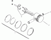 Toro 73400 (314-8) - 314-8 Garden Tractor, 1996 (SN 6900001-6999999) Ersatzteile PISTON AND RINGS