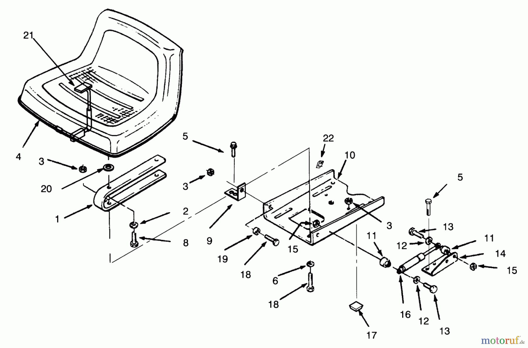 Toro Neu Mowers, Lawn & Garden Tractor Seite 1 73400 (314-8) - Toro 314-8 Garden Tractor, 1996 (SN 6900001-6999999) SEAT