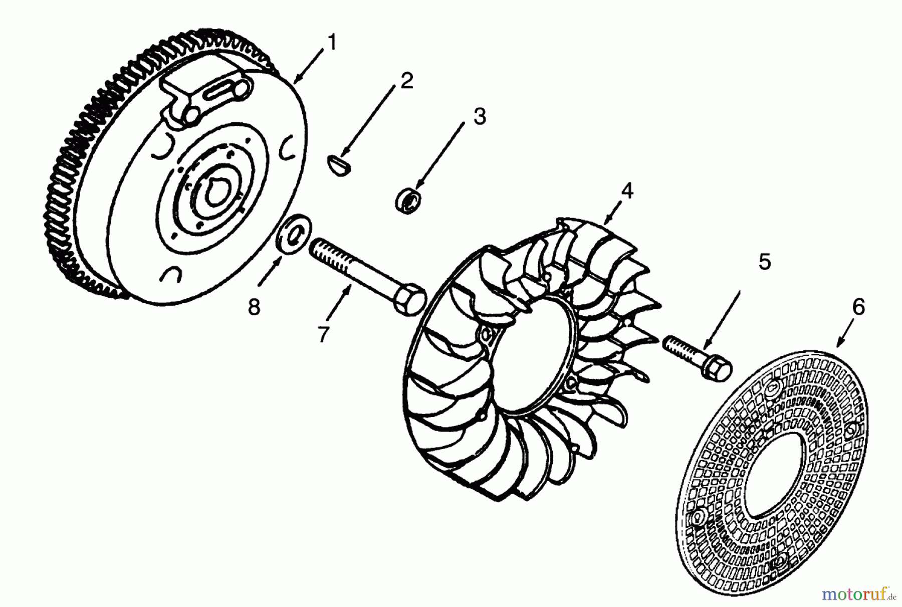 Toro Neu Mowers, Lawn & Garden Tractor Seite 1 73401 (314-H) - Toro 314-H Garden Tractor, 1993 (3900001-3999999) FLYWHEEL