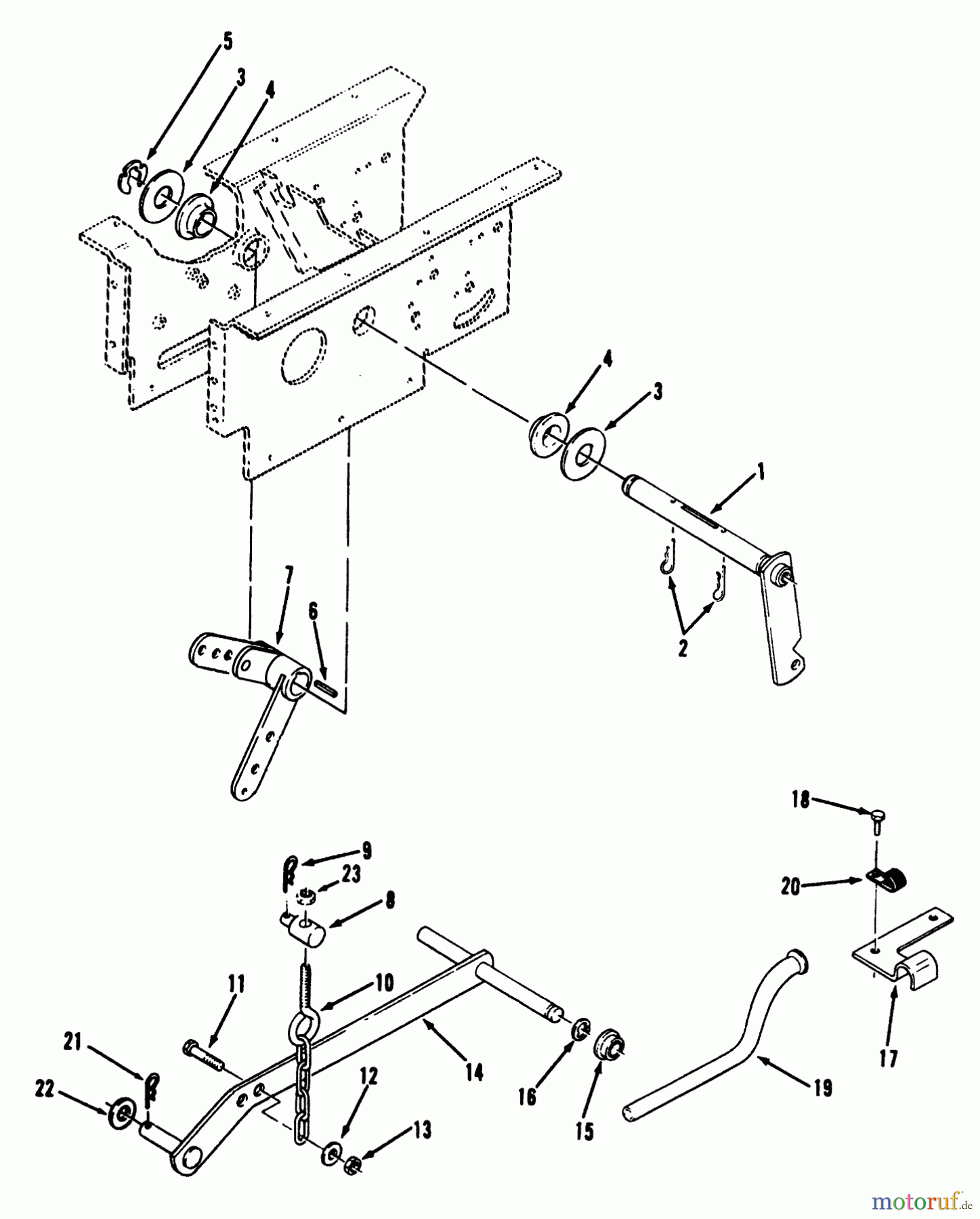 Toro Neu Mowers, Lawn & Garden Tractor Seite 1 73401 (314-H) - Toro 314-H Garden Tractor, 1993 (3900001-3999999) HYDROSTATIC LIFT LINKAGE
