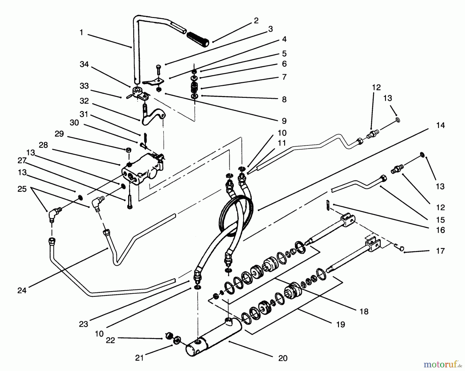 Toro Neu Mowers, Lawn & Garden Tractor Seite 1 73401 (314-H) - Toro 314-H Garden Tractor, 1993 (3900001-3999999) HYDROSTATIC SYSTEM