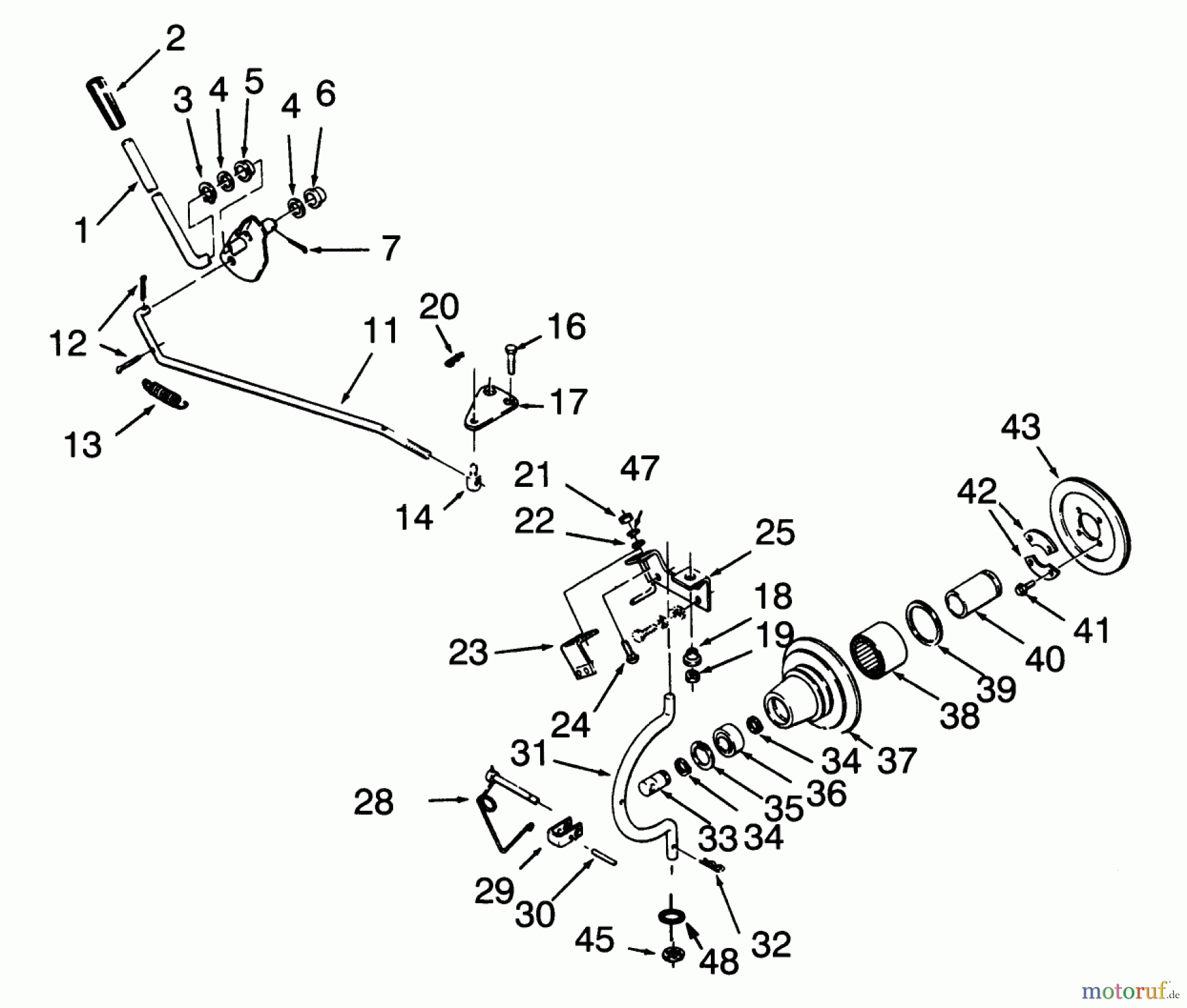 Toro Neu Mowers, Lawn & Garden Tractor Seite 1 73401 (314-H) - Toro 314-H Garden Tractor, 1993 (3900001-3999999) PTO CLUTCH AND CONTROL