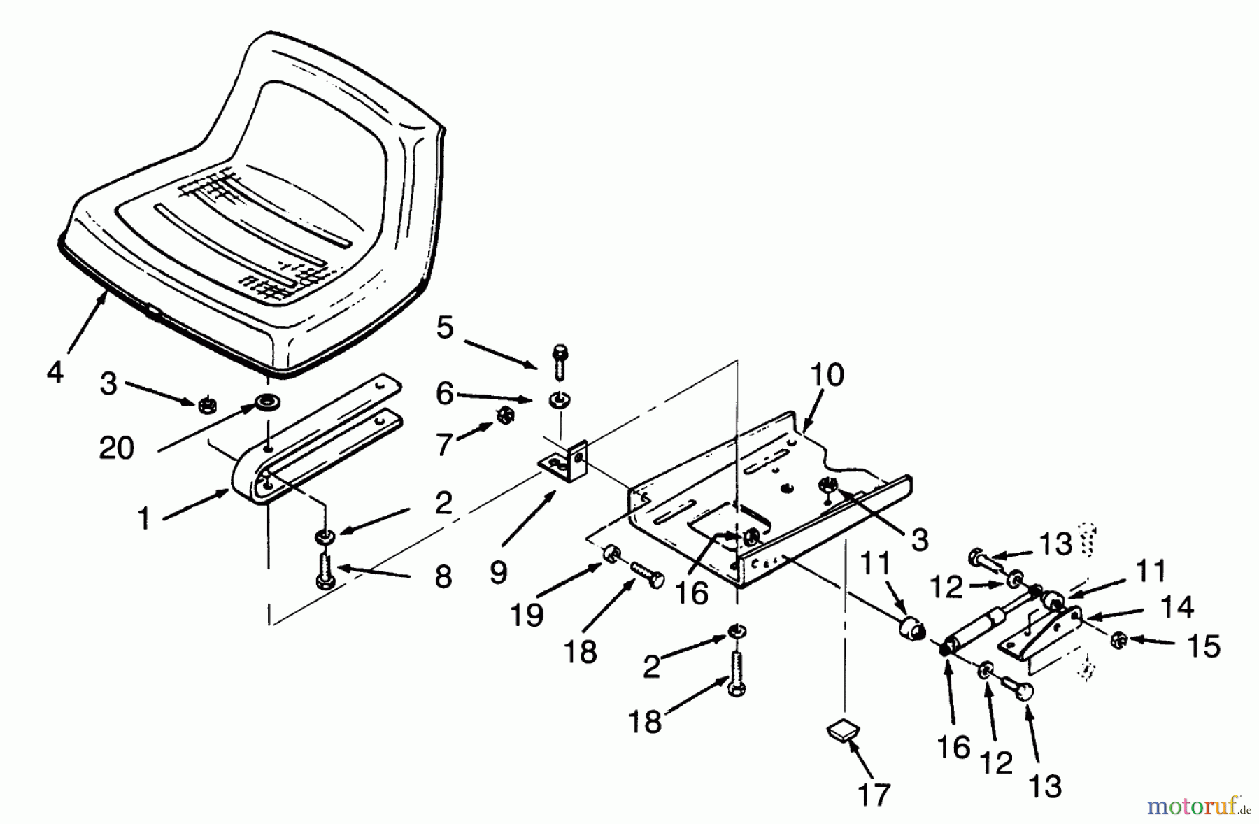 Toro Neu Mowers, Lawn & Garden Tractor Seite 1 73401 (314-H) - Toro 314-H Garden Tractor, 1993 (3900001-3999999) SEAT