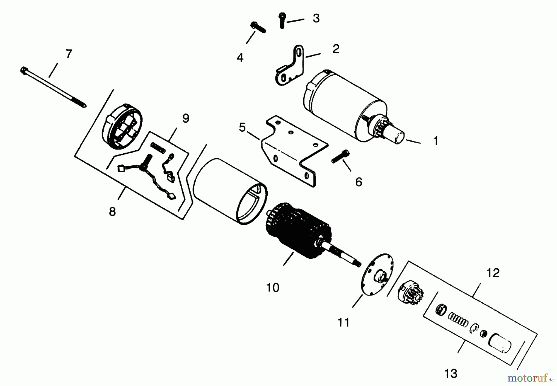 Toro Neu Mowers, Lawn & Garden Tractor Seite 1 73401 (314-H) - Toro 314-H Garden Tractor, 1993 (3900001-3999999) STARTER