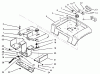 Toro 73401 (314-H) - 314-H Garden Tractor, 1995 (5900001-5900260) Ersatzteile FENDER, FENDER SUPPORTS AND FUEL TANK
