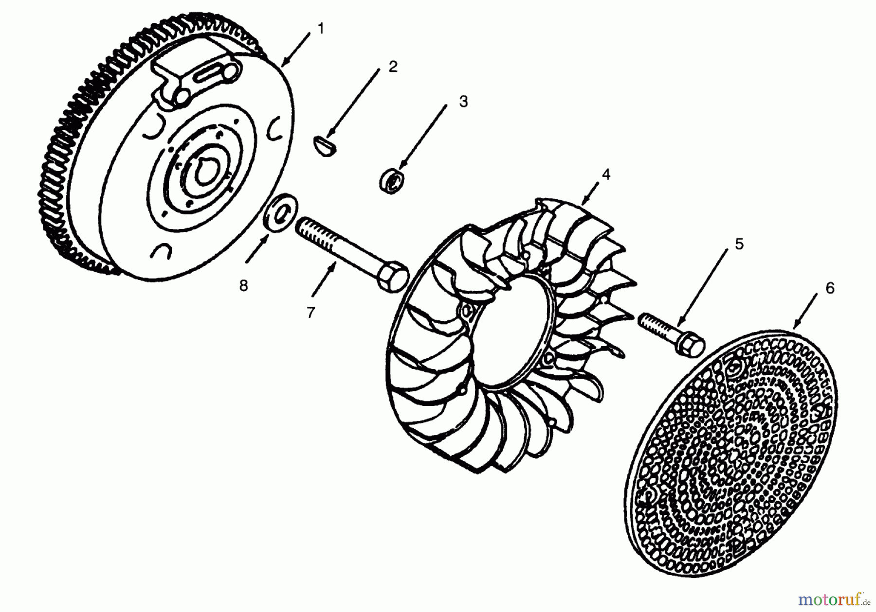 Toro Neu Mowers, Lawn & Garden Tractor Seite 1 73401 (314-H) - Toro 314-H Garden Tractor, 1995 (5900001-5900260) FLYWHEEL