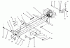 Toro 73401 (314-H) - 314-H Garden Tractor, 1995 (5900001-5900260) Ersatzteile FRAME & HITCHES